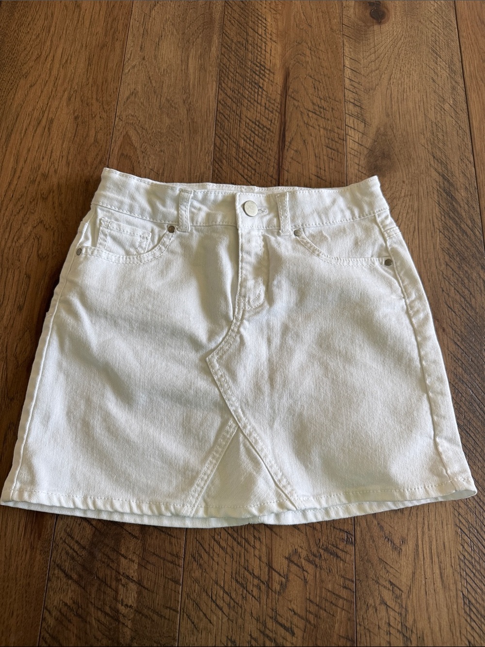 wonder nation White Denim Wrap-Style Mini Skirt
